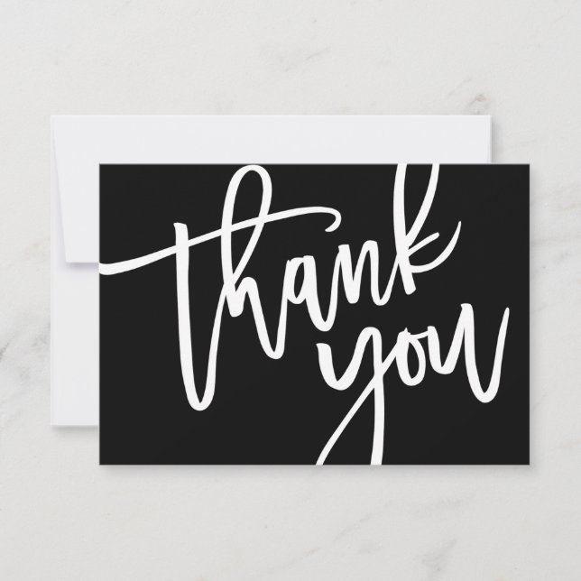 Typography, Lettering, Baby Shower, Birthday Party Thank You Card (Front)