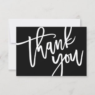 Typography, Lettering, Baby Shower, Birthday Party Thank You Card