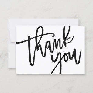 Typography, Lettering, Bridal Shower, Wedding Thank You Card