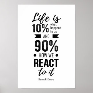 Typography life ten percent how we poster