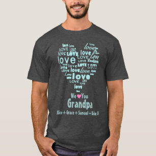 Typography Love Heart "We Love You" Personalised T-Shirt