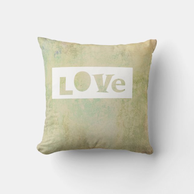 typography love quote pillow pastel colours (Front)