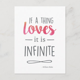 Typography Love Quote Postcard