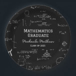 Typography Mathematics Class of 2023 Graduation Paper Plate<br><div class="desc">Great black and white math graduation paper plates for your celebration. Illustrated and designed by Patricia Alvarez.</div>