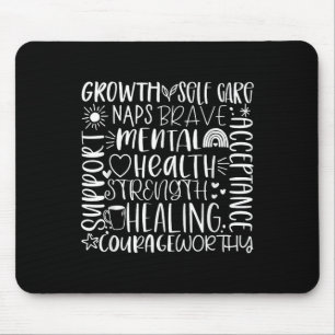 Typography Mental Health Awareness - Mental Health Mouse Mat