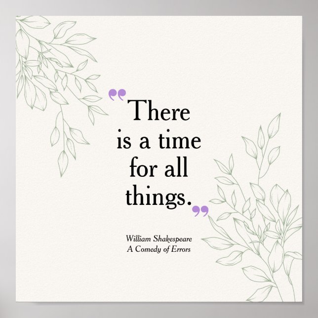 Typography Modern Elegant Quote Botanical Boho Poster (Front)
