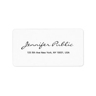 Typography Modern Minimalist Template Address Label