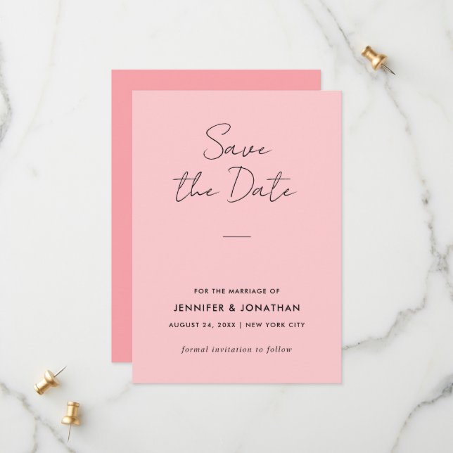 Typography Modern Template Blush Pink Elegant (Front/Back In Situ)