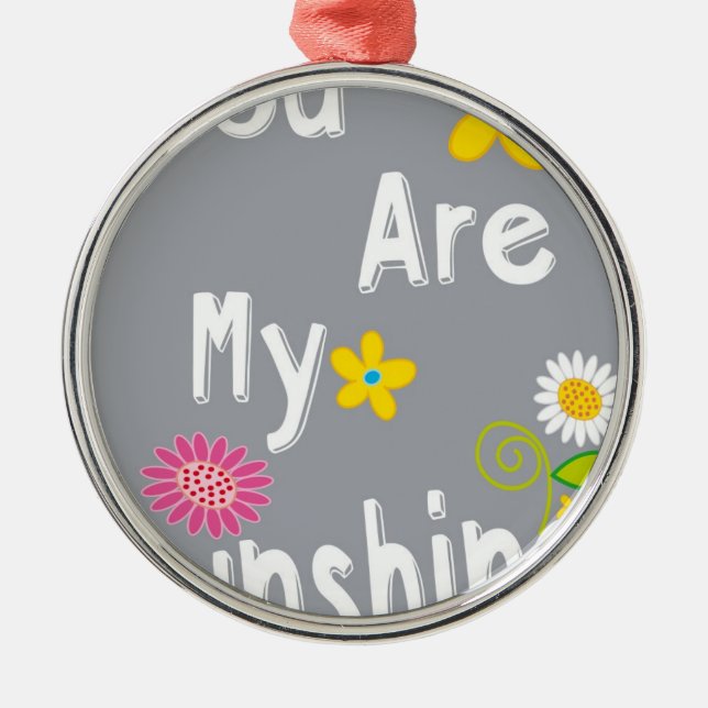 Typography Motivational Phrase - Grey Metal Tree Decoration (Front)