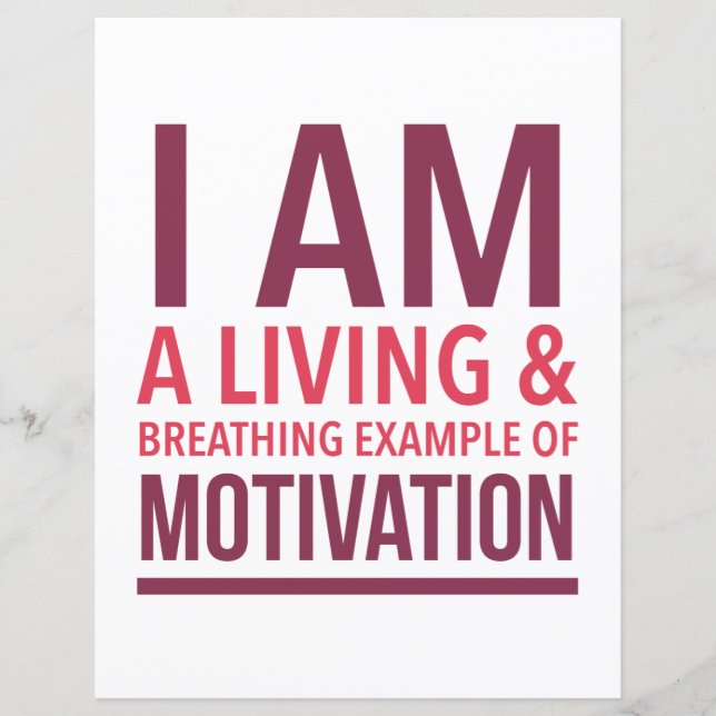 Typography Motivational Scrapbook Paper Sheet (Front)