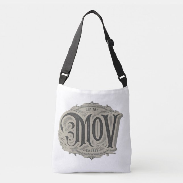 Typography Mov: Stylish Bag Designs (Front)