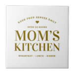 Typography Mum’s Kitchen Custom Tile<br><div class="desc">Typography Mum’s Kitchen Custom Ceramic Tile</div>