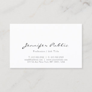 Typography Name Modern Professional Elegant Simple Business Card
