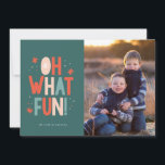 Typography Oh What Fun! Christmas Card<br><div class="desc">Typography Oh What Fun! Christmas Card</div>