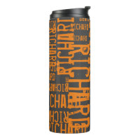 Typography Orange Black  