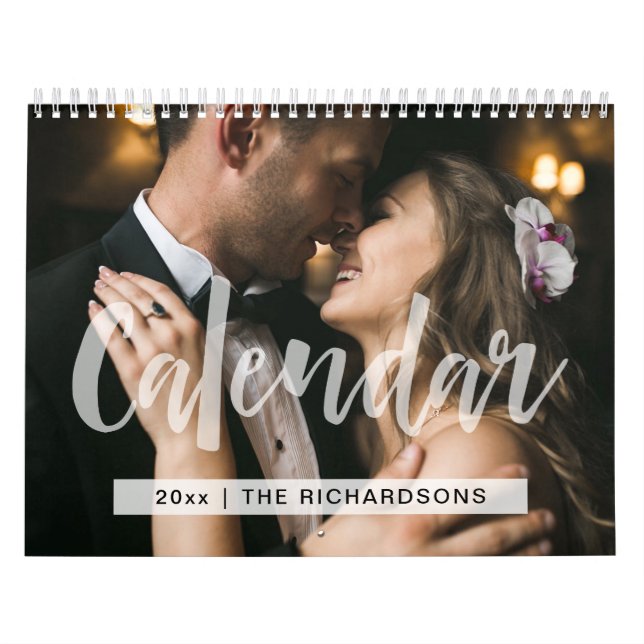 Typography Overlay and Photo | Simple and Modern Calendar (Cover)