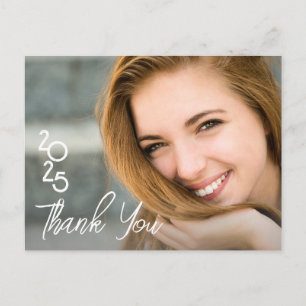 Typography Photo Graduate Thank You Postcard