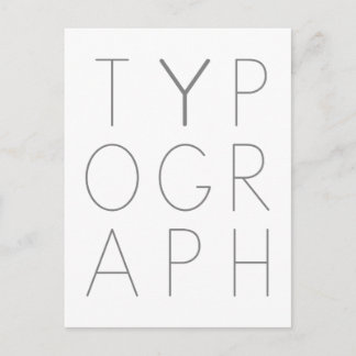 Typography Postcard