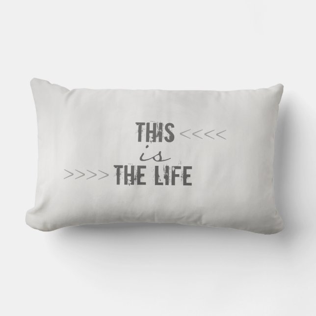 typography  quote accent pillow pale grey (Front)