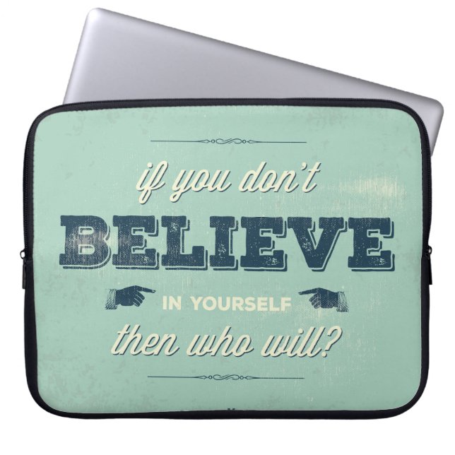 Typography quote Poster    Laptop Sleeve (Front)