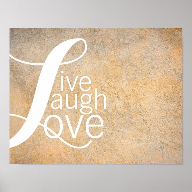 typography quote poster live laugh love (Front)