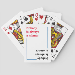 typography quote . winner or loser playing cards