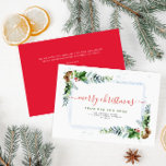 typography red merry christmas moving announcement<br><div class="desc">A modern merry christmas card design with bold red typography.</div>