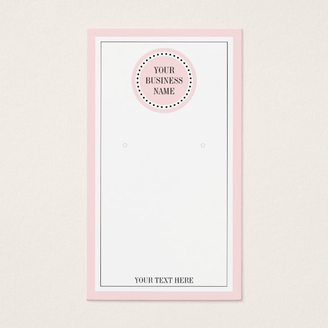 Typography Round Pink Logo Earring Jewellery Displ (Front)