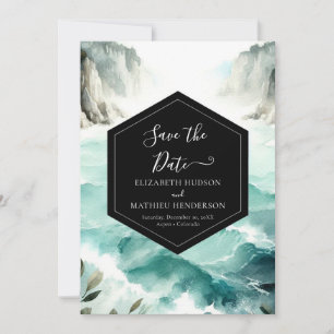 Typography Rustic Nautical Wedding Save The Date