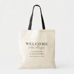 Typography script. Modern simple wedding welcome Tote Bag<br><div class="desc">Modern typography welcome wedding tote bag. Please contact me if you need additional items.</div>