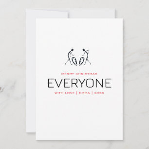 typography, Silhouette drummers Christmas Card