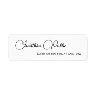 Typography Simple Template Elegant Return Address