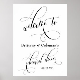 Typography Simple Welcome to The Rehearsal Dinner Poster