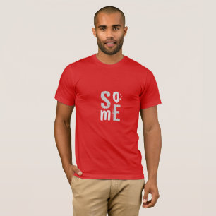 Typography Social Media Cool Silver Print T-Shirt