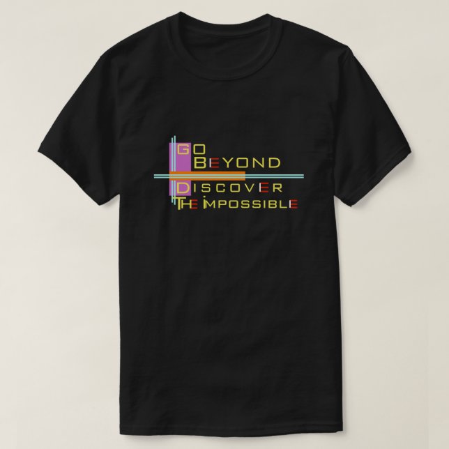 Typography Text Design With Stripes Pattern T-Shirt (Design Front)
