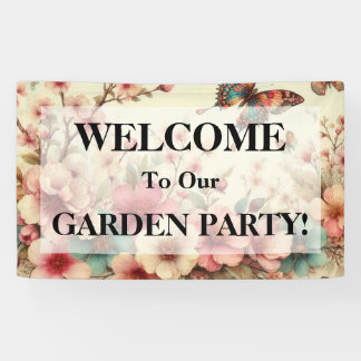 Typography text floral cherry blossom watercolor  banner