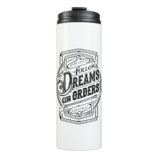 typography thermal tumbler