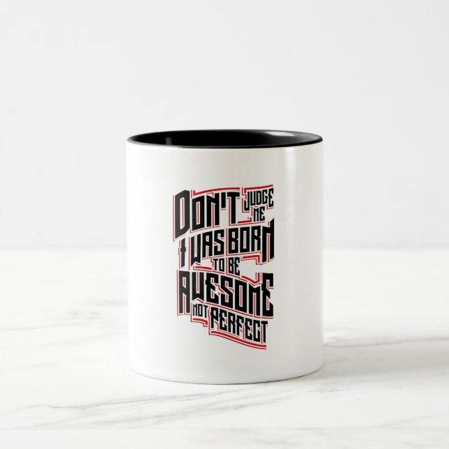 typography Two-Tone coffee mug (Center)