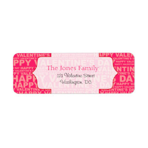 Typography Valentine's Day Stickers