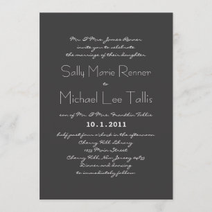 Typography Wedding Invitation