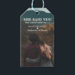 Typography Wedding Postponement Save The Date Gift Tags<br><div class="desc">Celebrate in style with these stylish and very trendy wedding save the date tags. This design is easy to personalize with your special event wording and your guests will be thrilled when they receive these fabulous tags.</div>