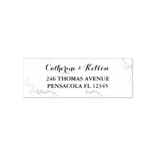 Typography Wedding Return Address Self-inking Stamp
