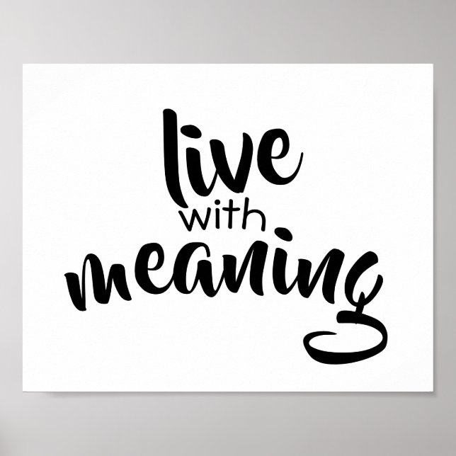 typography word art poster black and white (Front)