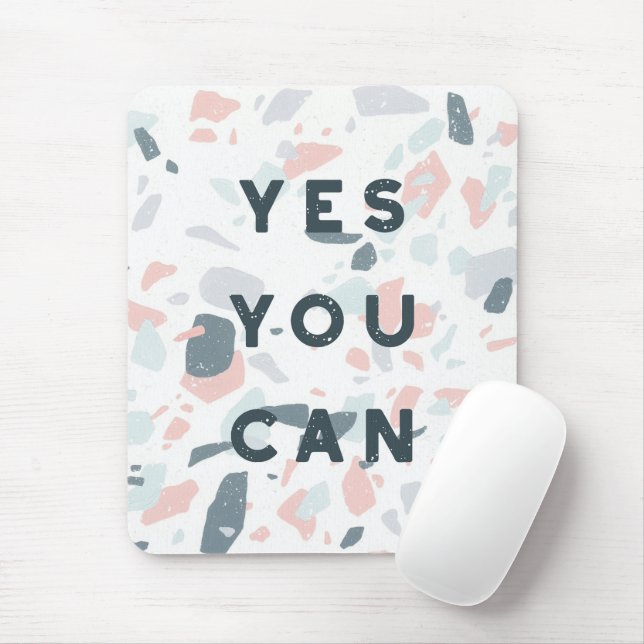 Typography - Yes You Can Mouse Mat (With Mouse)
