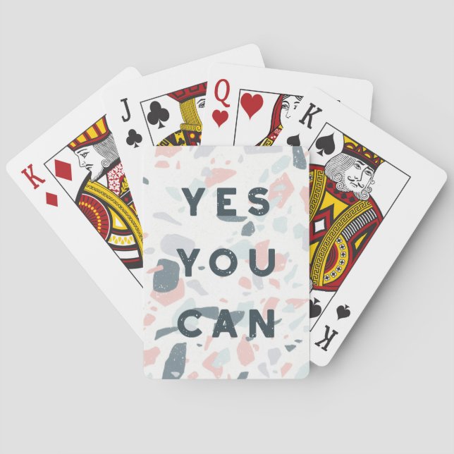 Typography - Yes You Can Playing Cards (Back)