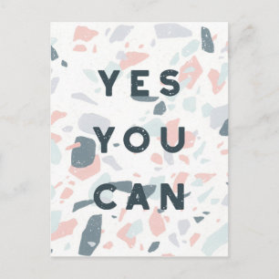 Typography - Yes You Can Postcard