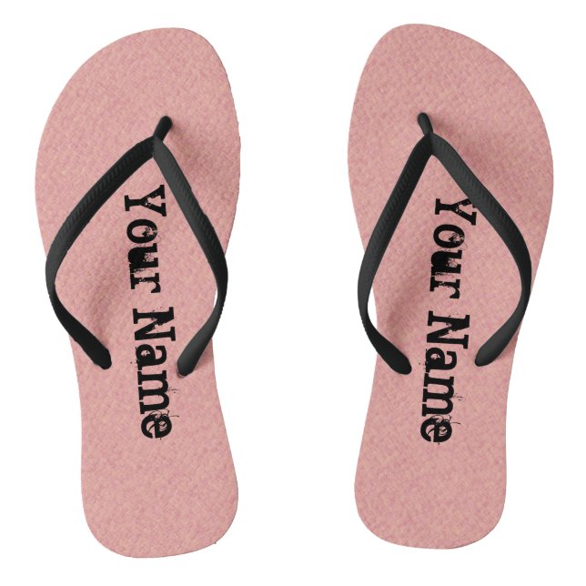Typography Your Name on any Colour Flip Flops (Footbed)