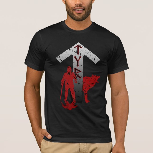 Tyr and Fenrir Rune Shirt (Front)
