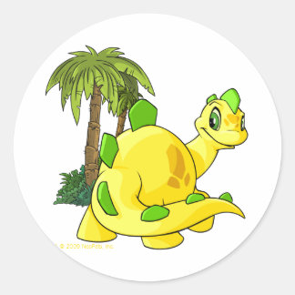 Tyrannian yellow Chomby gazing Classic Round Sticker