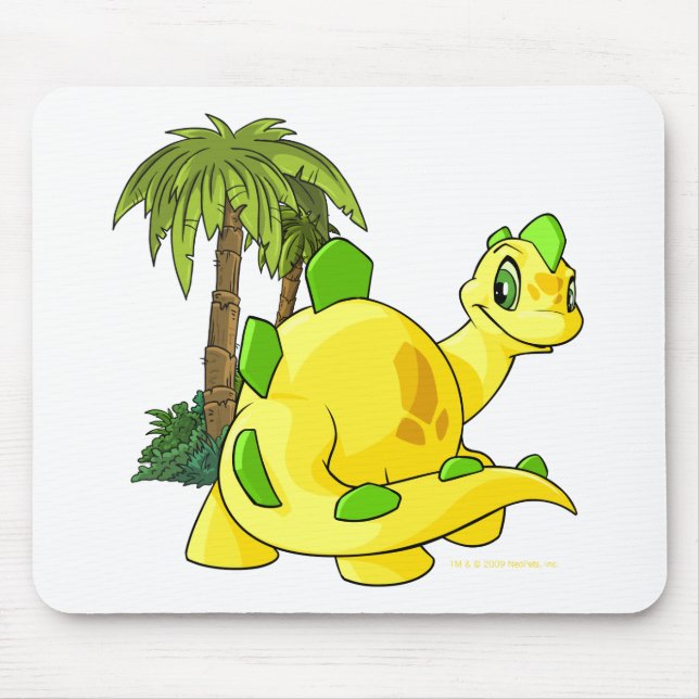 Tyrannian  yellow Chomby gazing Mouse Mat (Front)